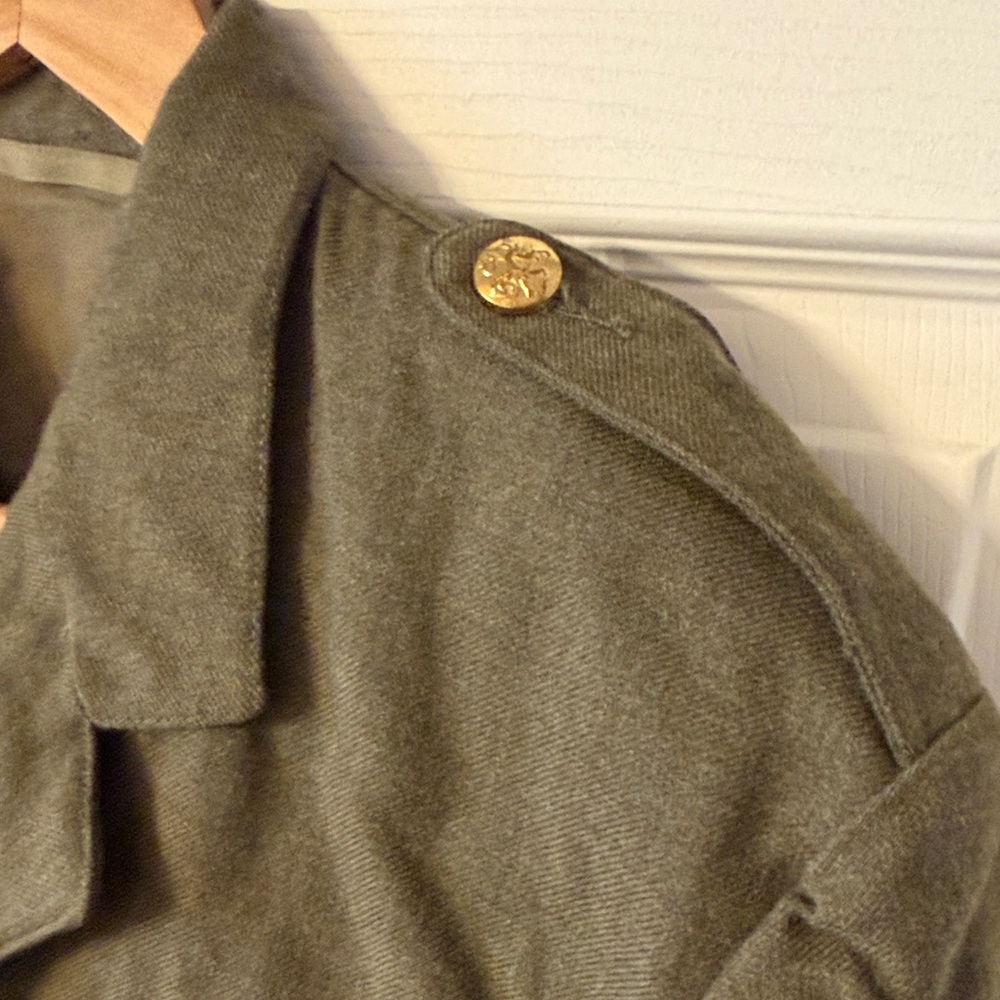 Olive Green Military Style Jacket - Picture 3 of 5